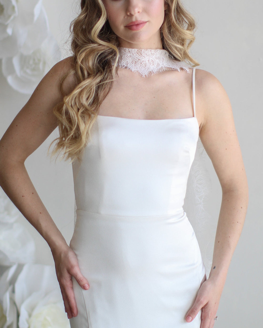 Lace Bridal Scarf - Chantilly Lace Wedding Neck Scarf Chapel - 156 inches / B. Fleur Lace Bridal Scarf - Chantilly Lace Wedding Neck Scarf Chapel - 156 inches / B. Fleur