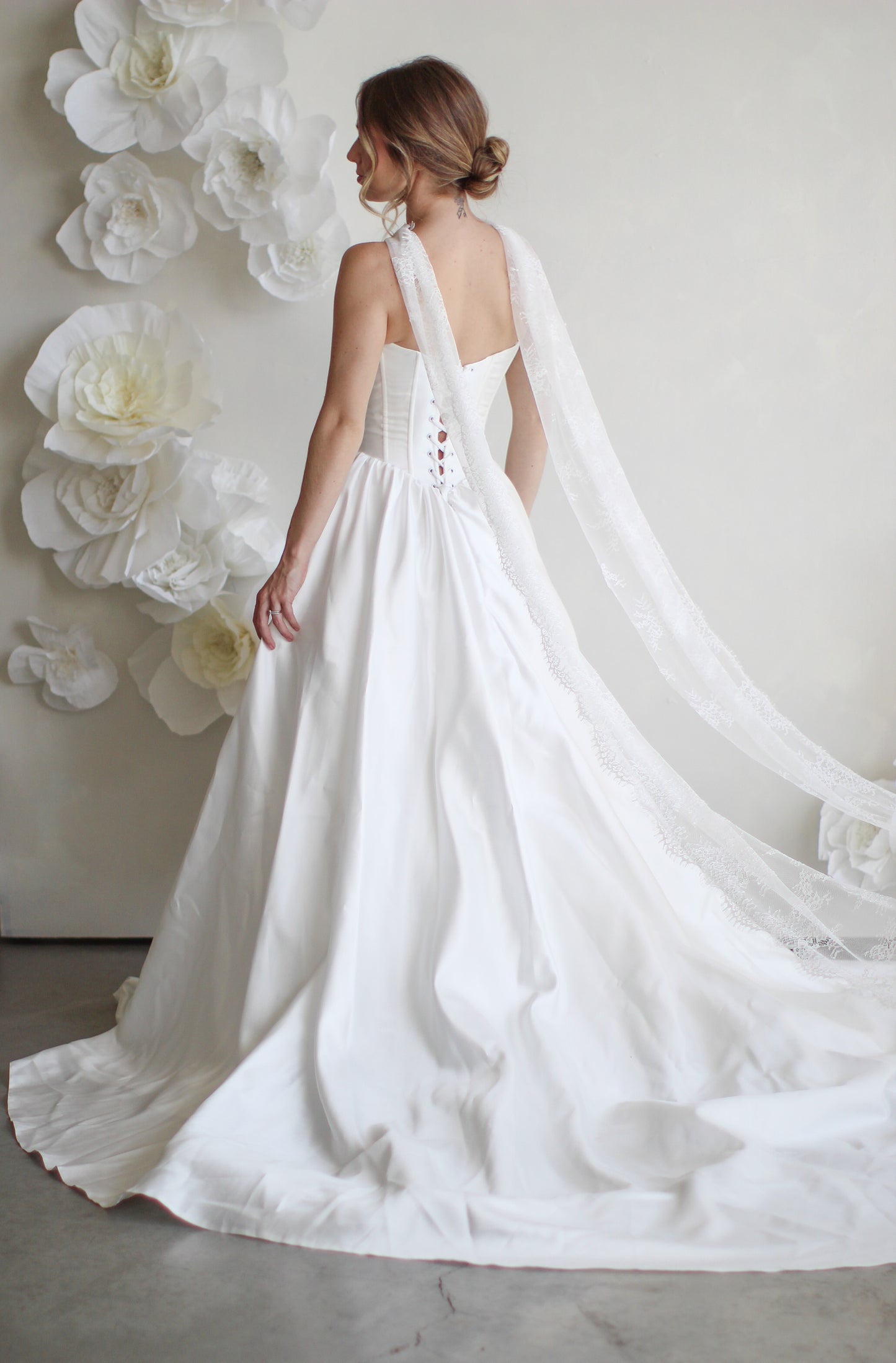 Delicate Lace Bridal Scarf