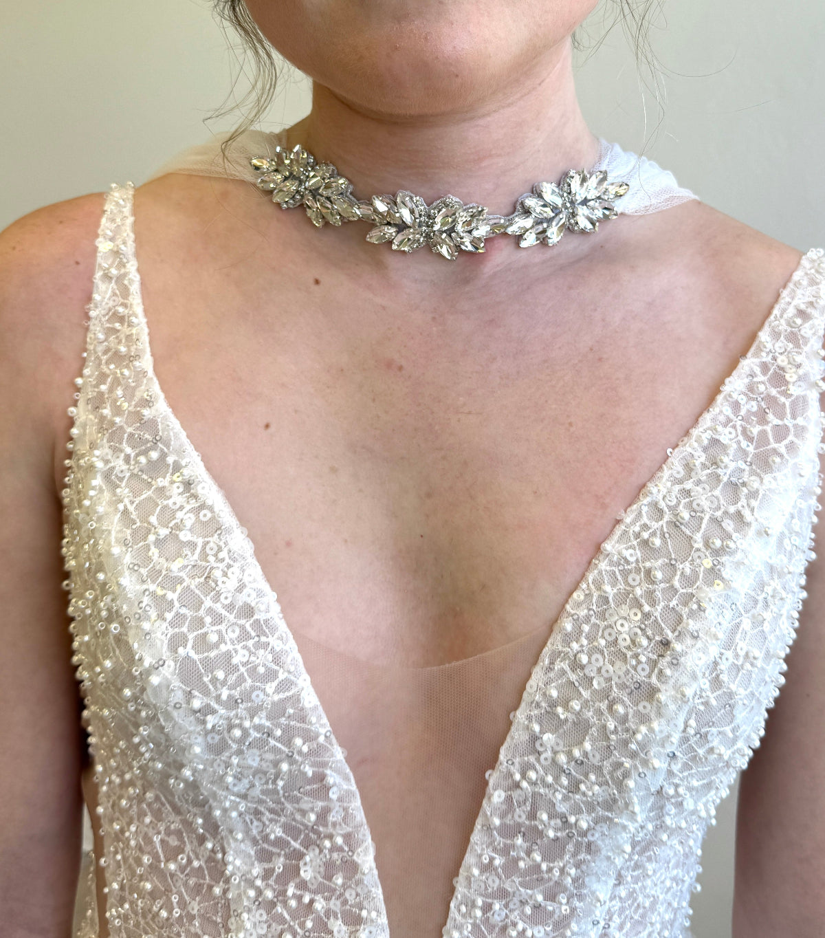 Crystal Choker Bridal Scarf