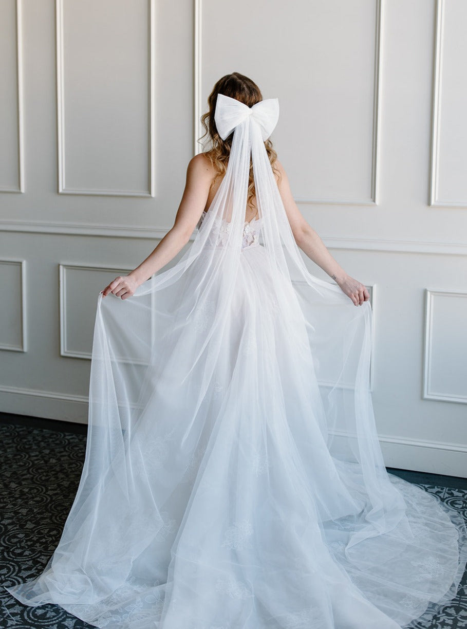 Oversized Bow Veil Tailoredtulle Oversized Bow Veil Tailoredtulle