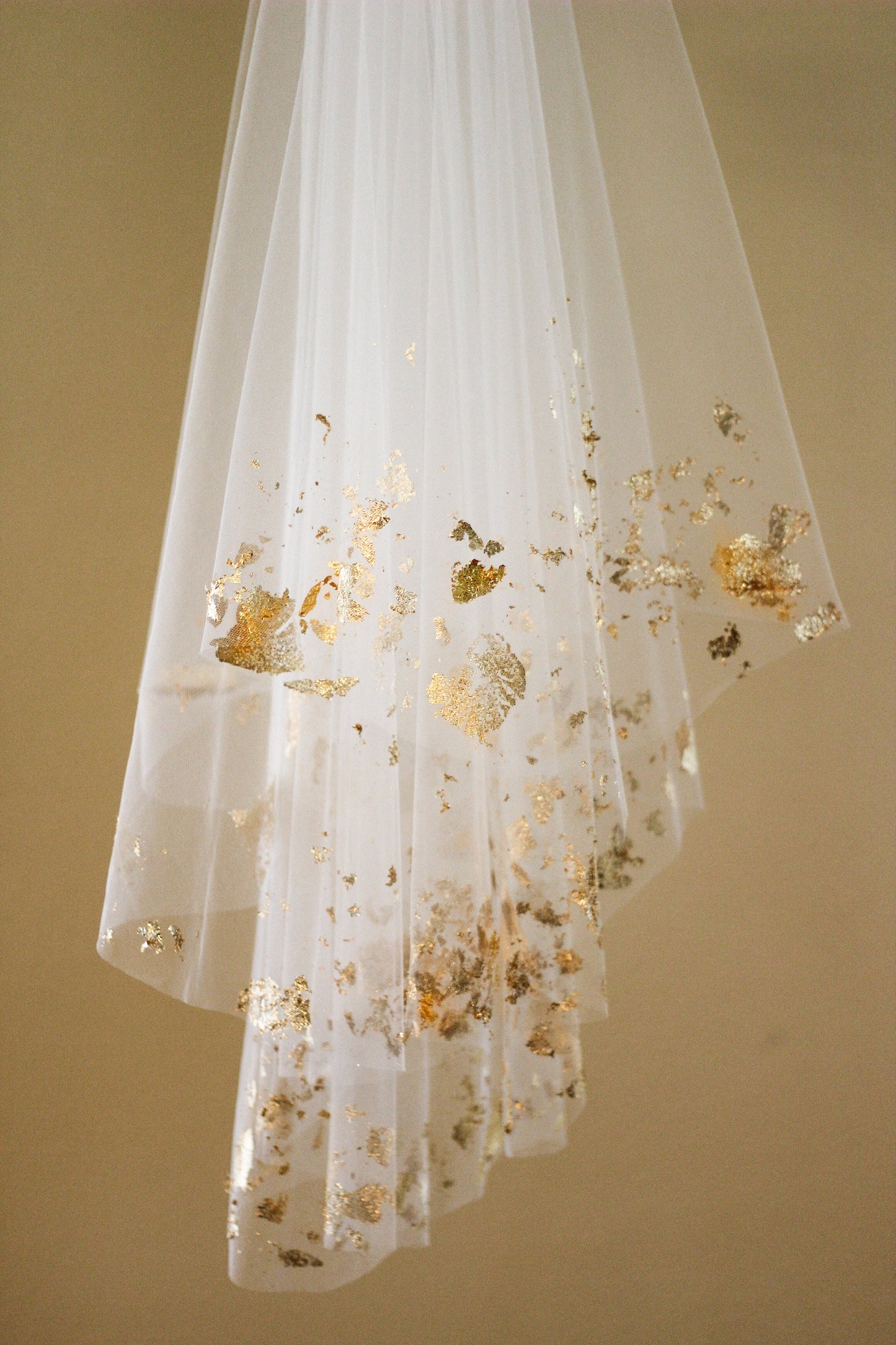 Gold Leaf Drop Veil