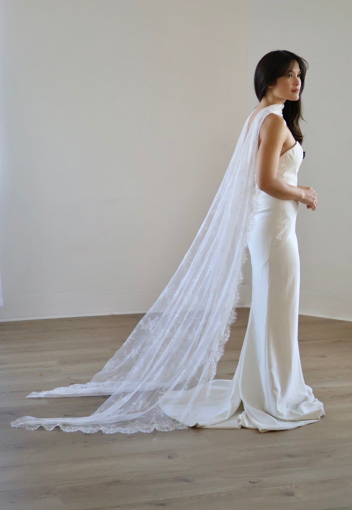Chantilly Lace Trimmed Scarf