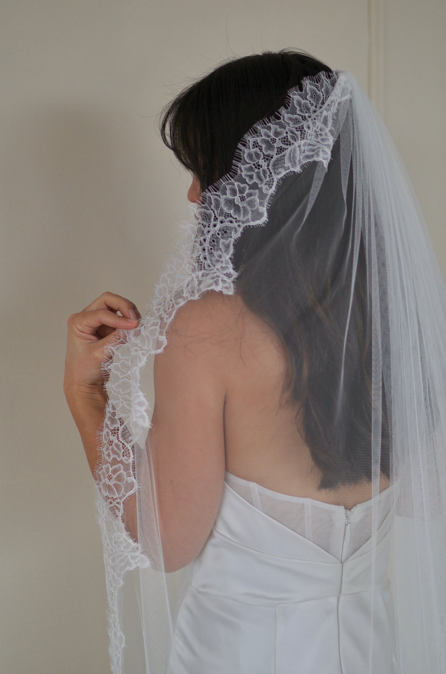 Lace Trimmed English Net Veil