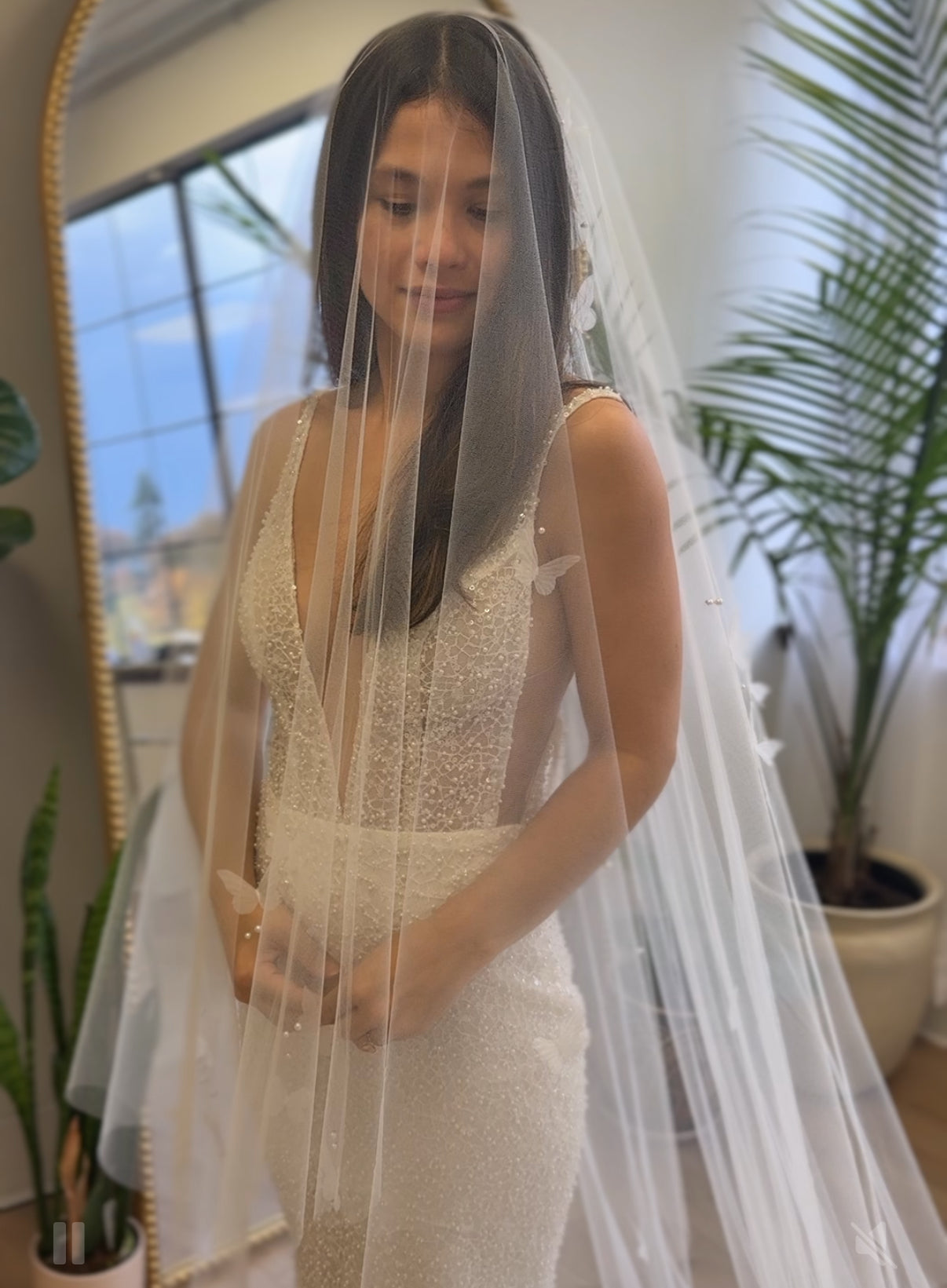 Butterfly Pearl Veil