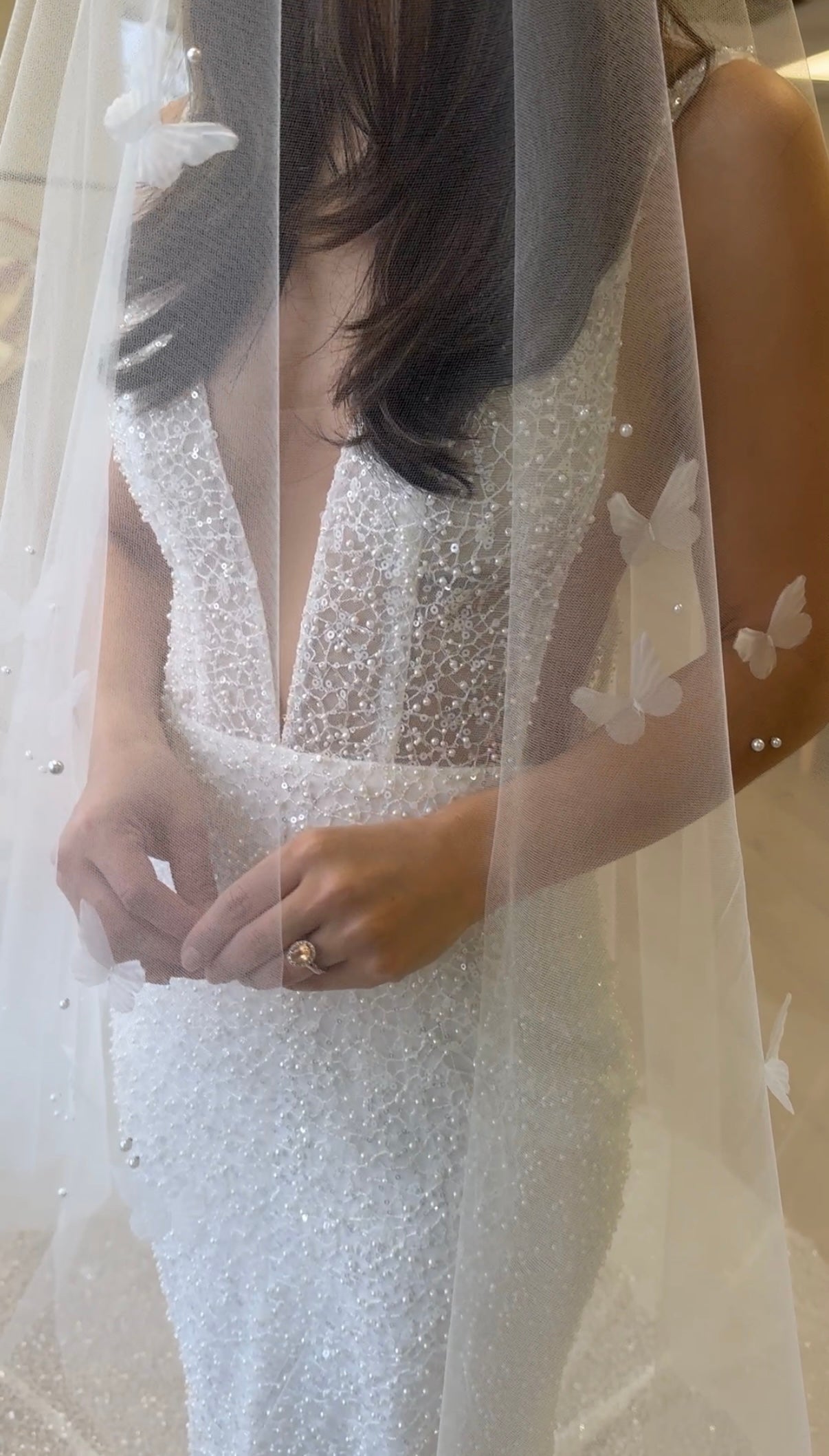 Butterfly Pearl Veil