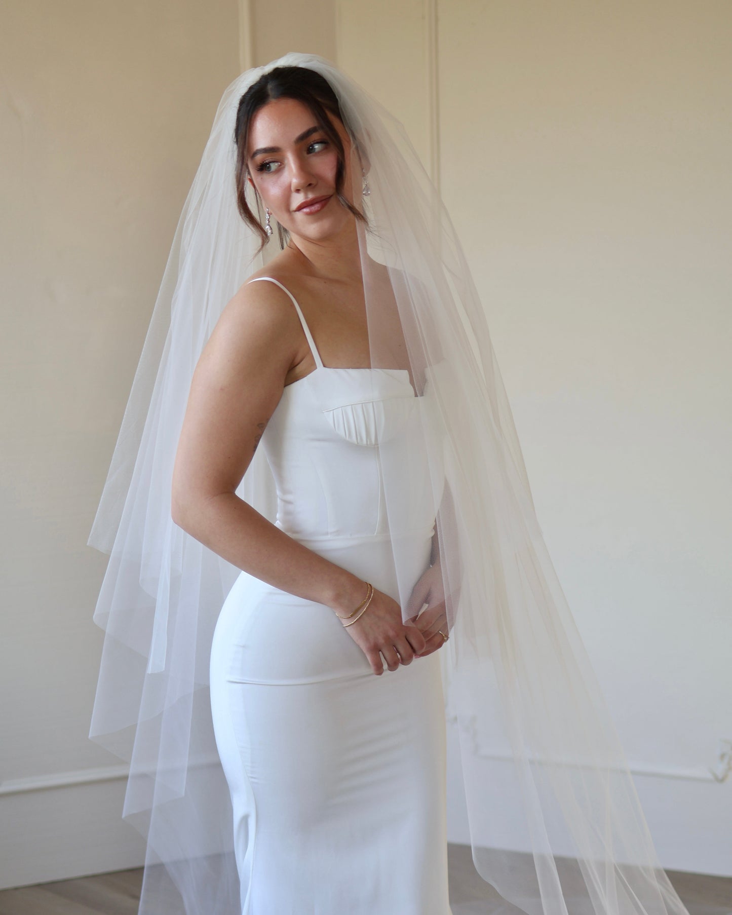Selena Tulle Drop Veil