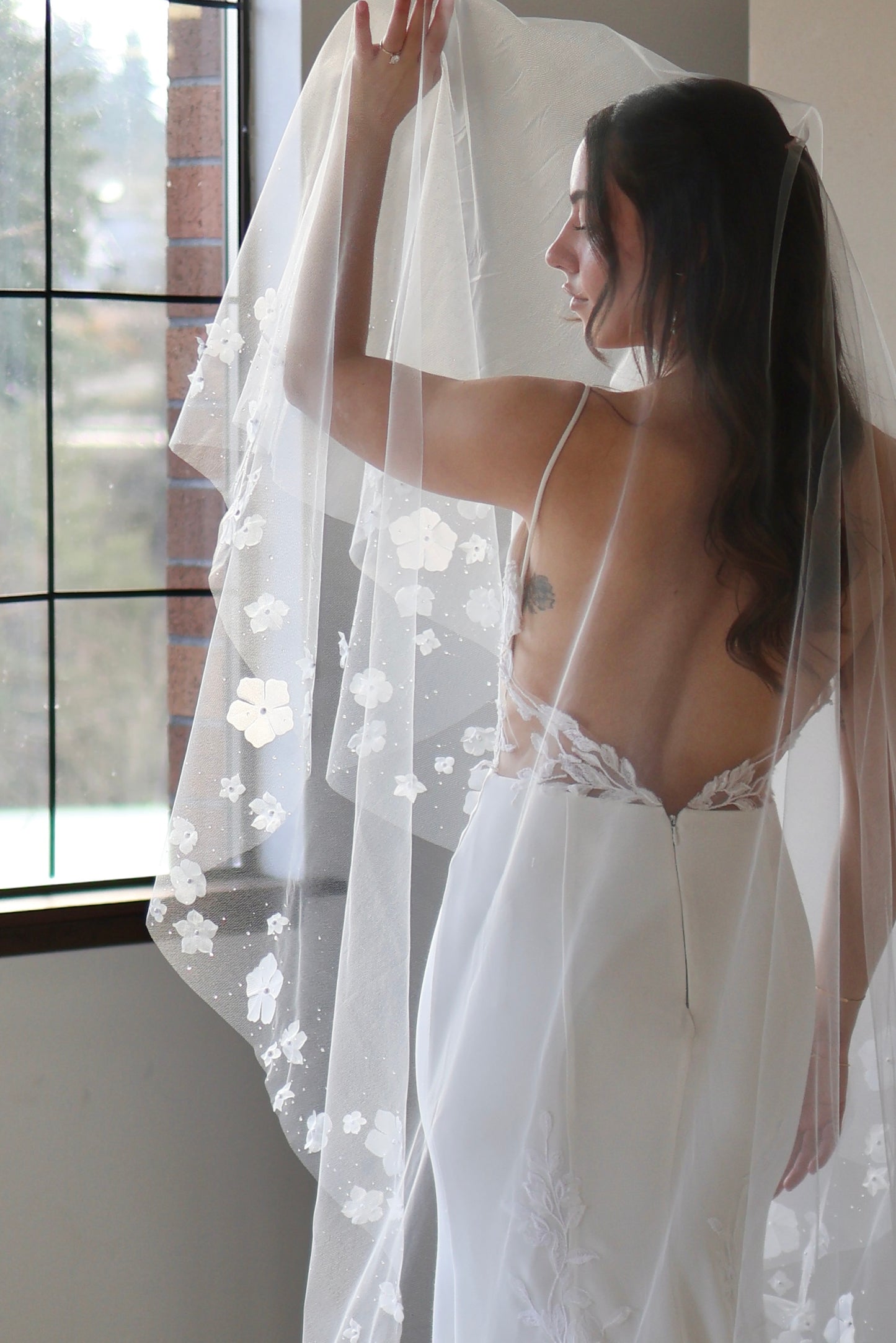 Dew Drop and Flower Edge Veil