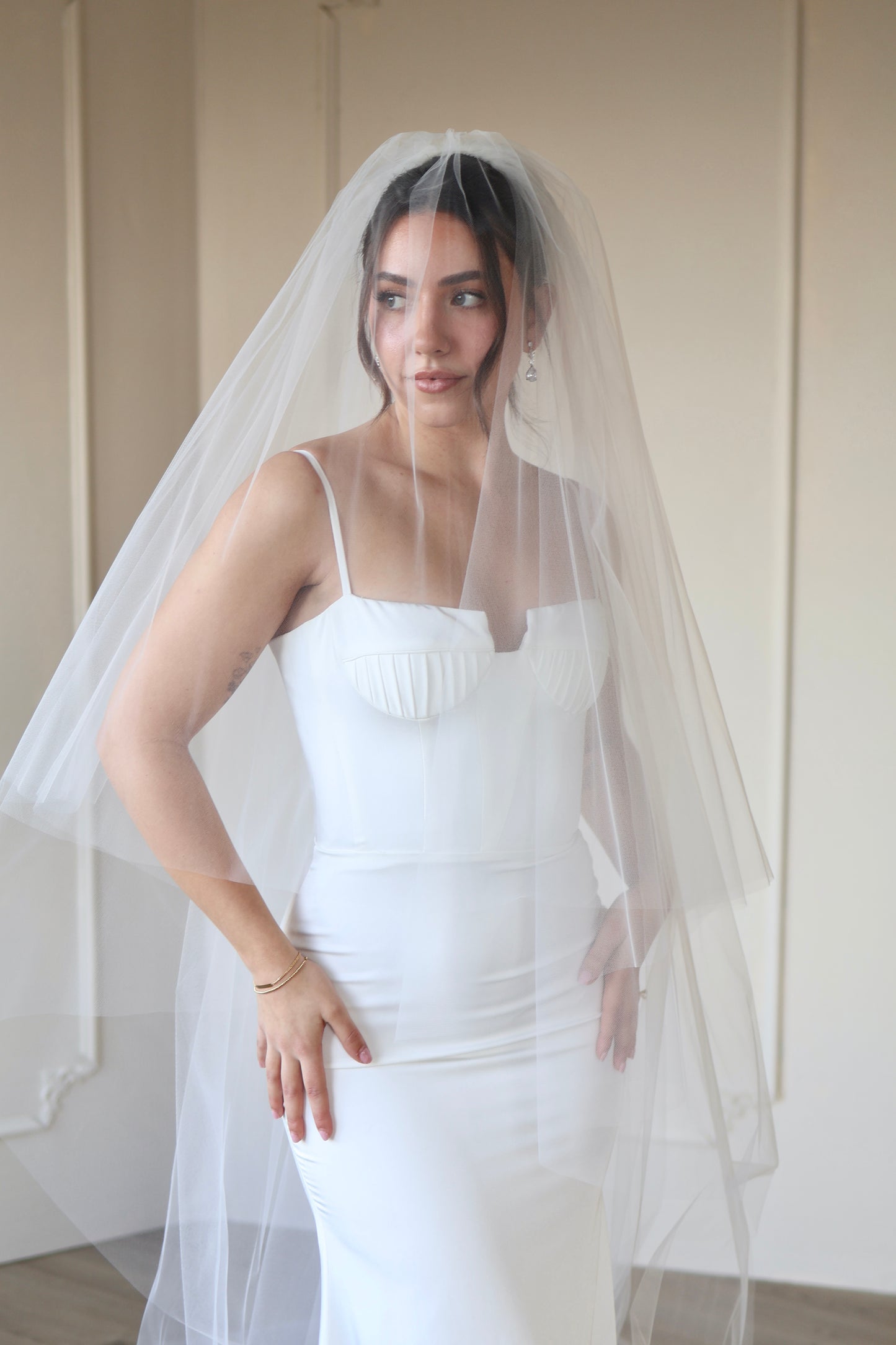 Selena Tulle Drop Veil