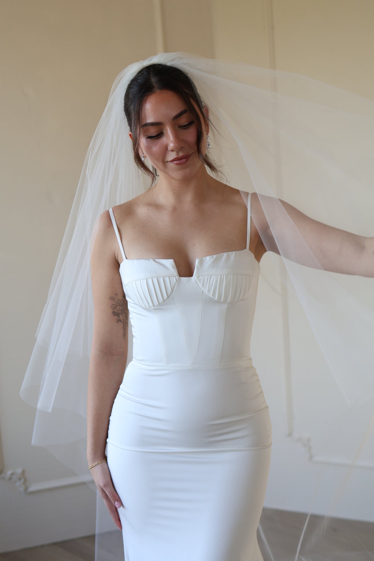 Selena Tulle Drop Veil