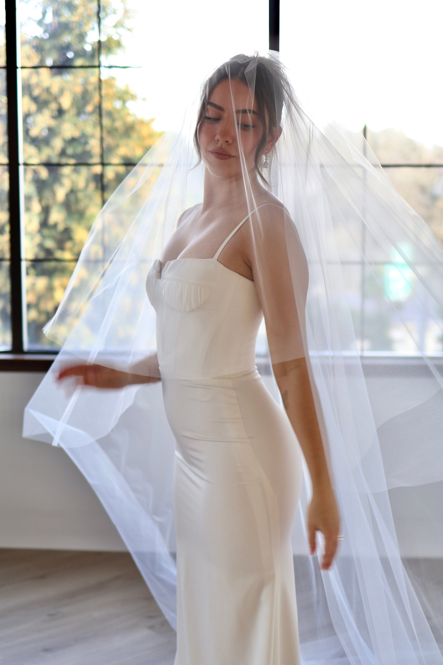 Selena Tulle Drop Veil
