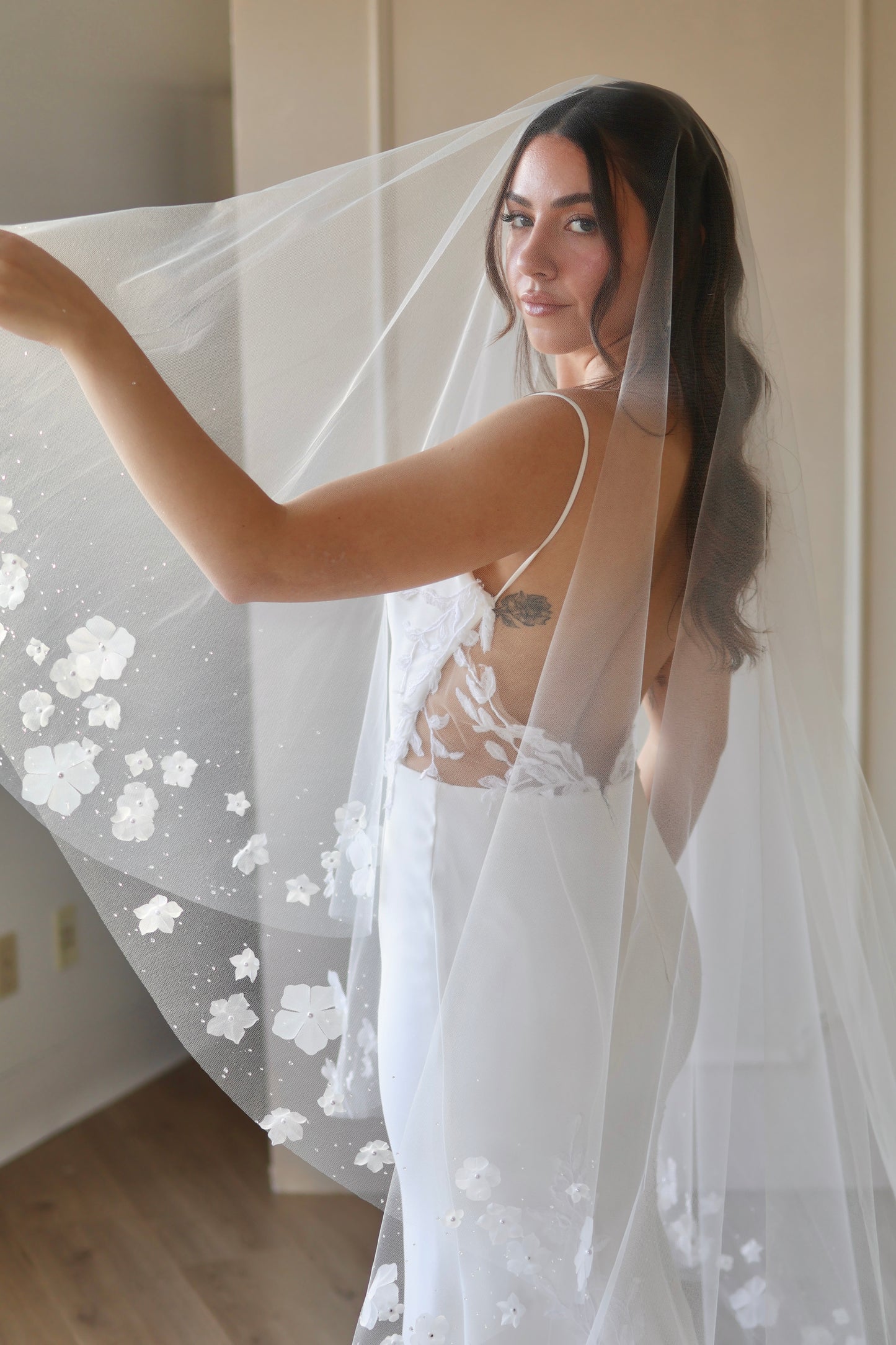Dew Drop and Flower Edge Veil