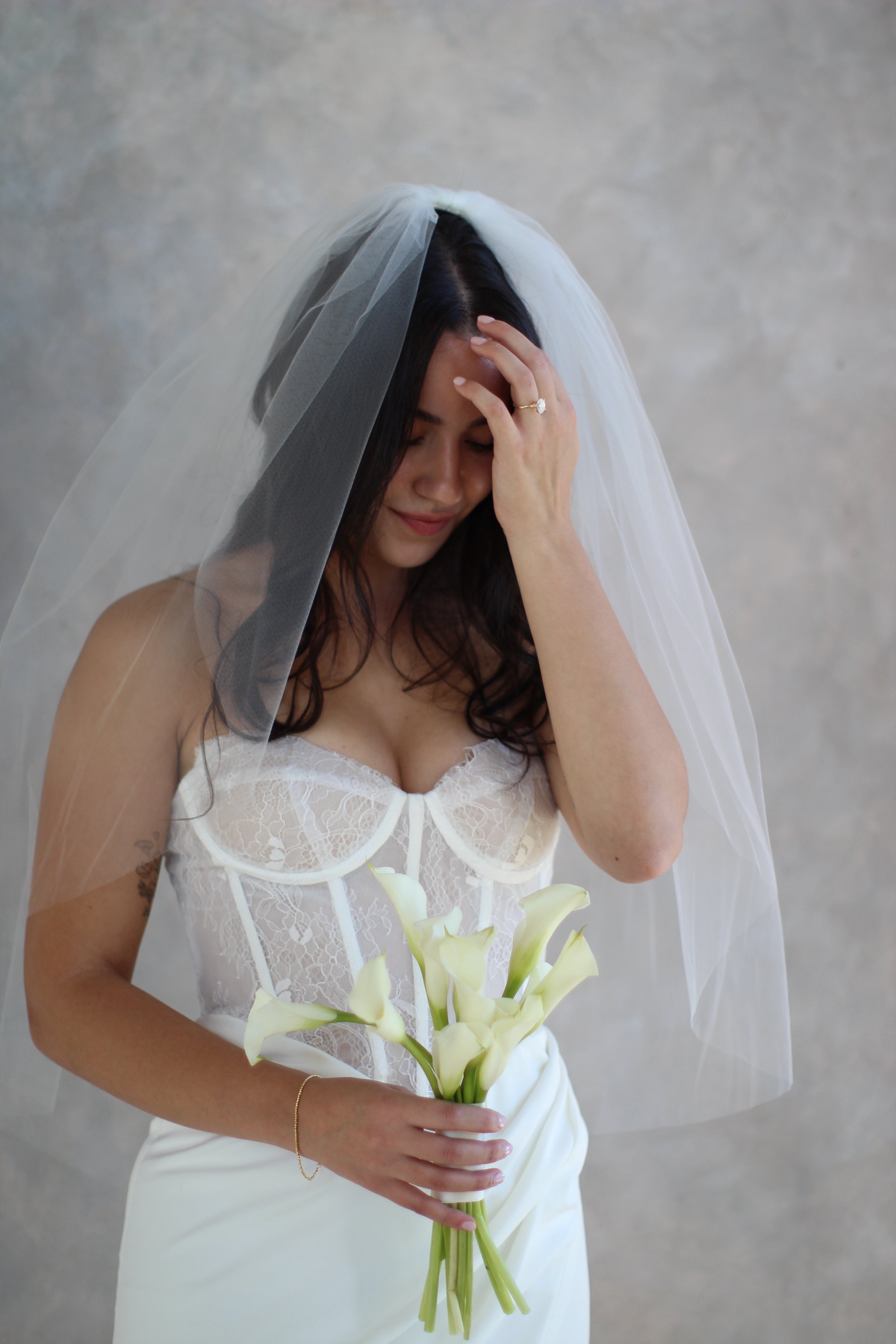Airy Tulle Veil with Extra Volume - Full Cathedral Bridal Veil