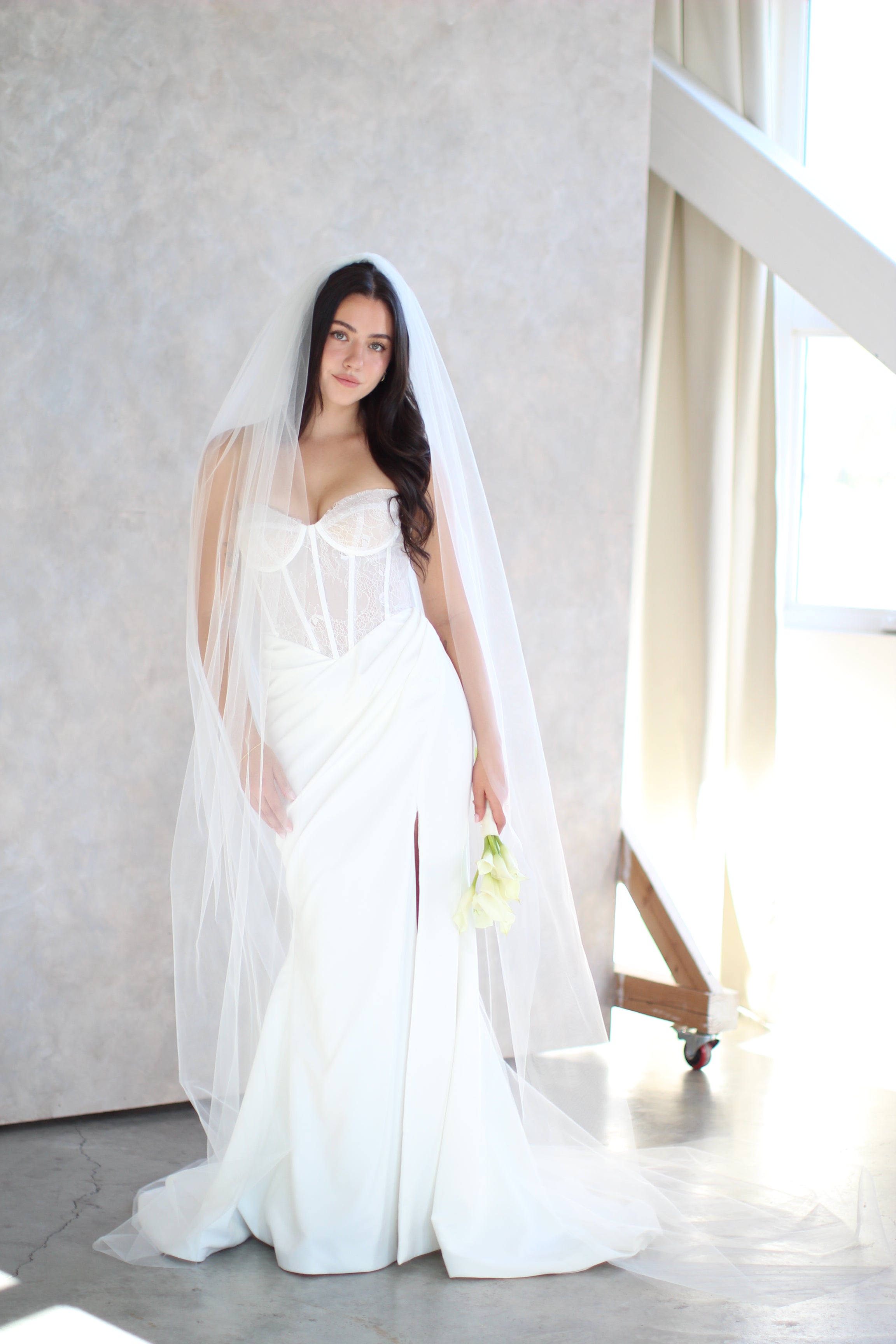Airy Tulle Veil with Extra Volume - Full Cathedral Bridal Veil