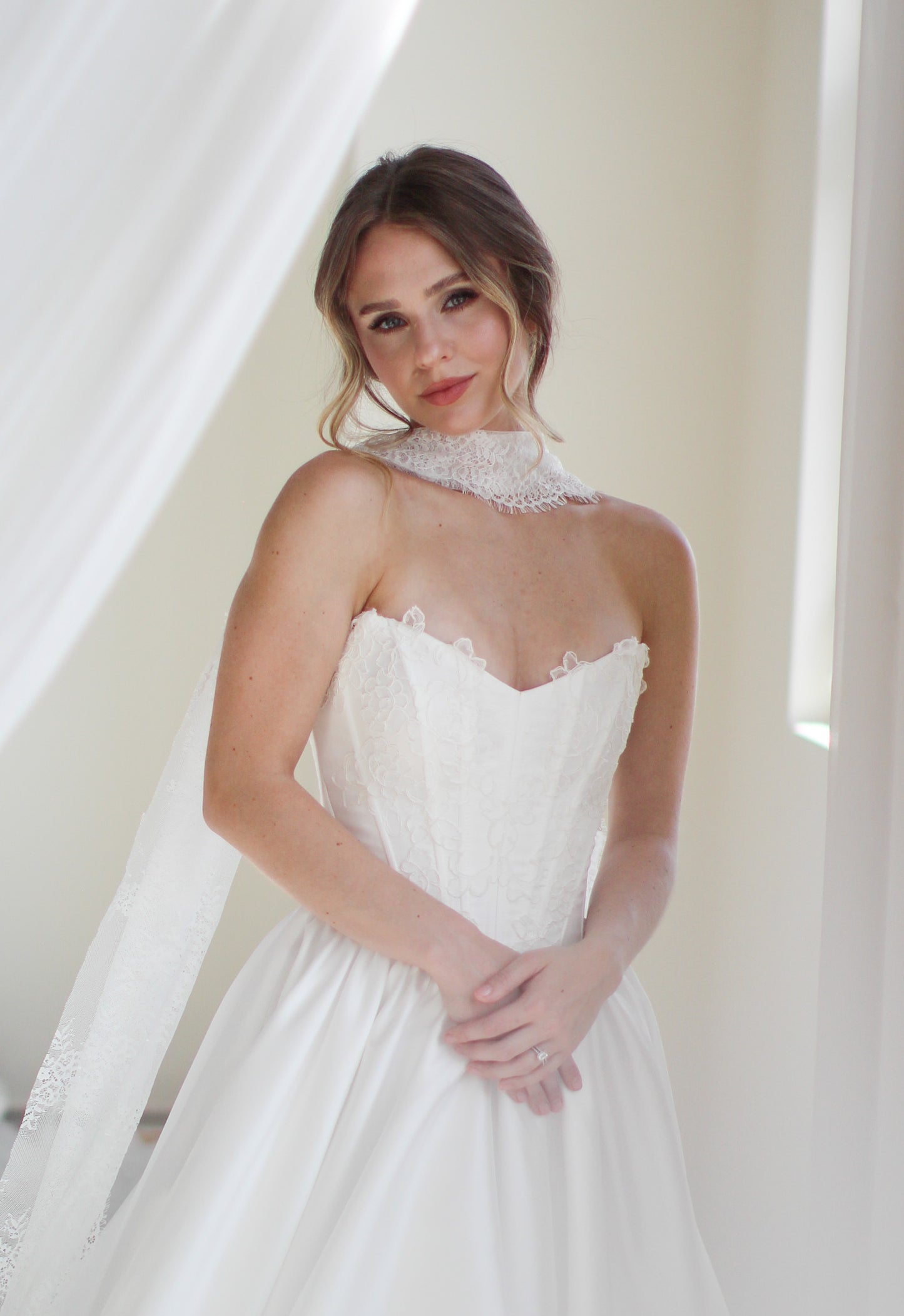 Delicate Lace Bridal Scarf