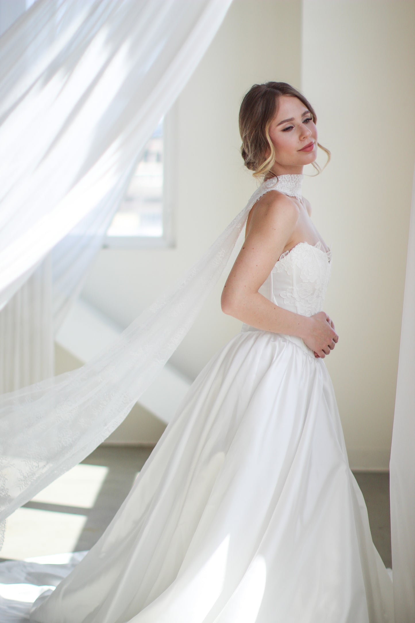 Delicate Lace Bridal Scarf