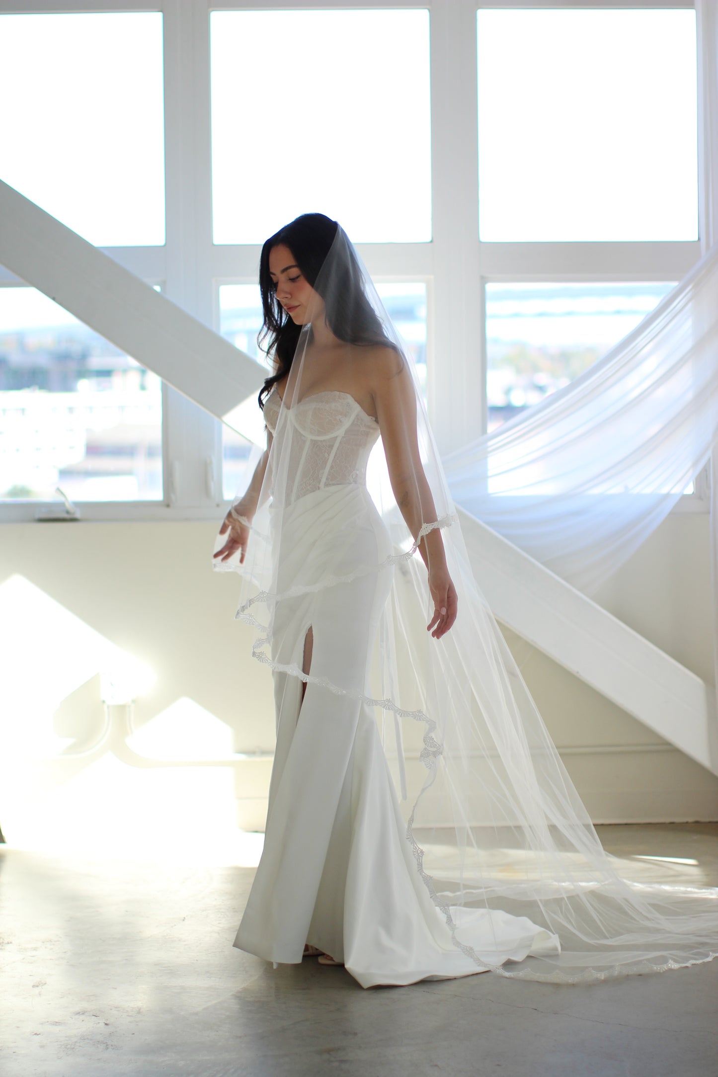 Hailey Lace Drop Veil