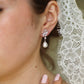 Carrie Pearl & Crystal Drop Earrings