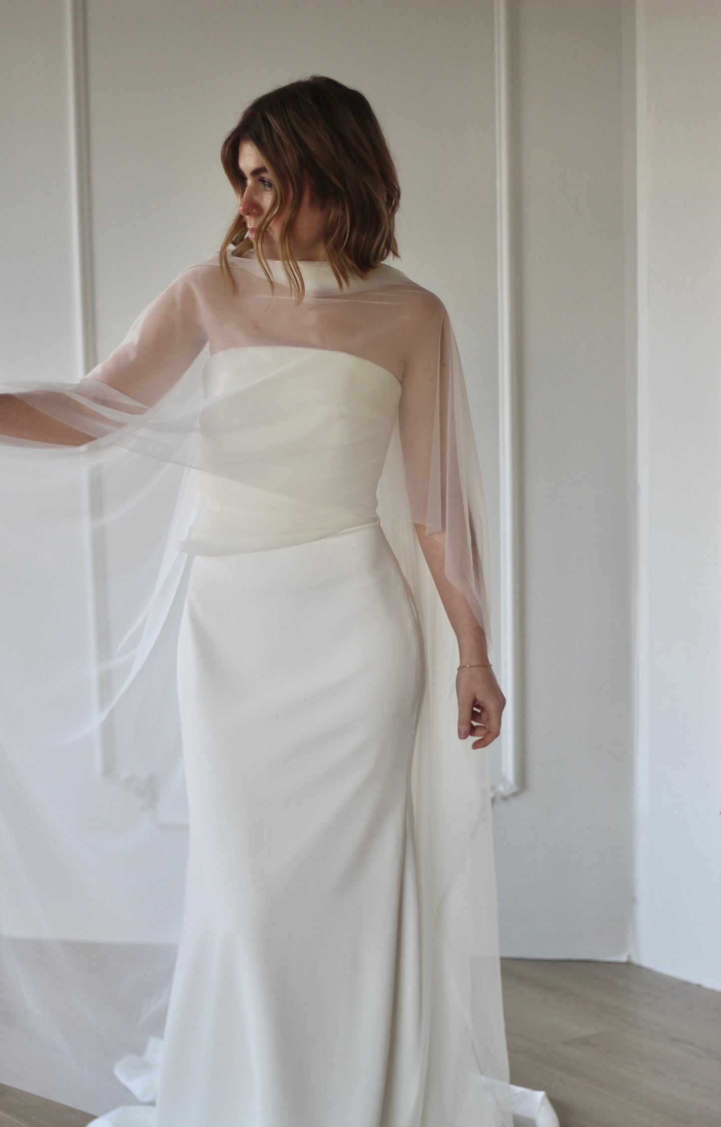Wedding dress cape, bridal shawl