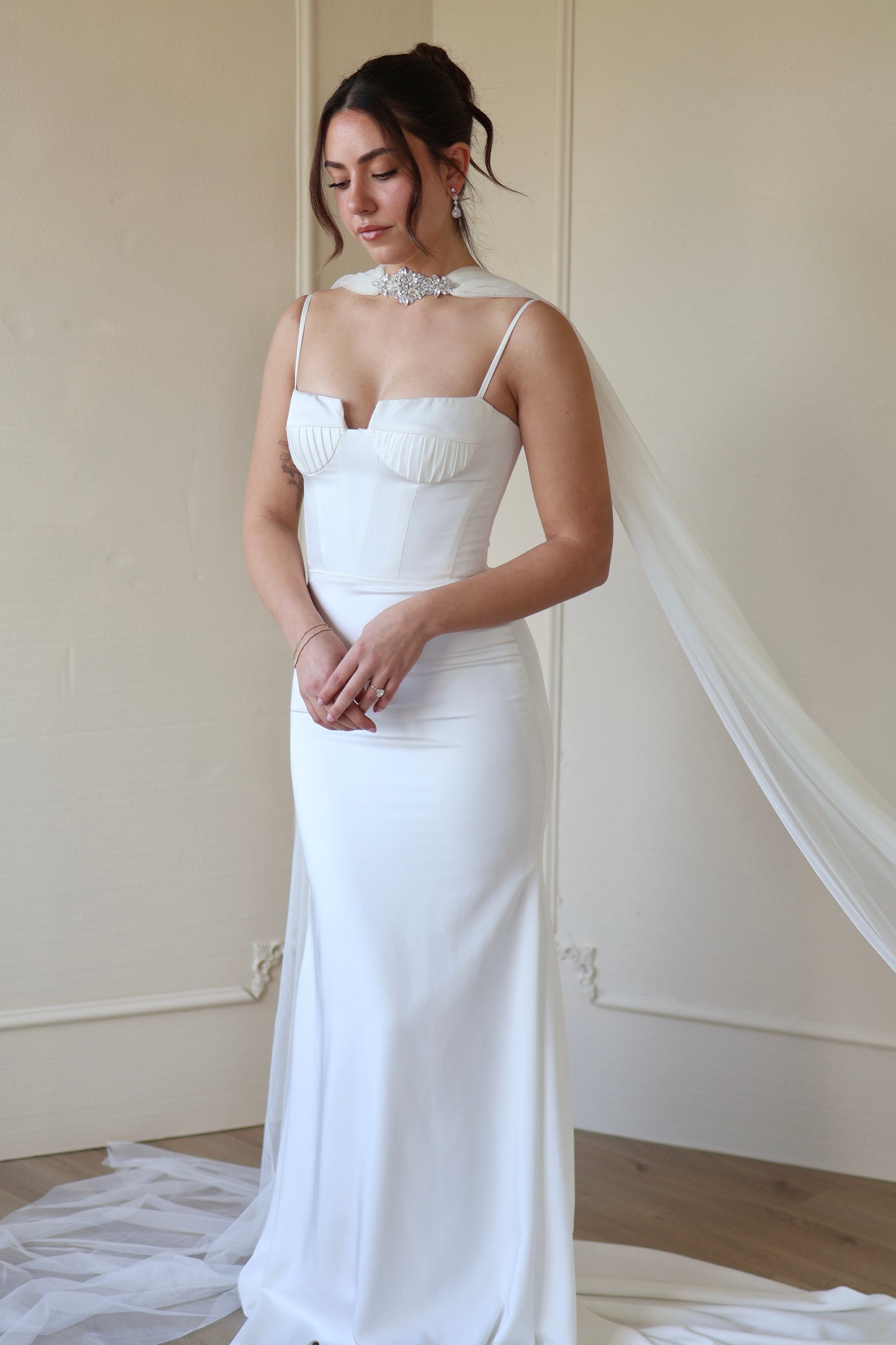 Crystal Choker Bridal Scarf
