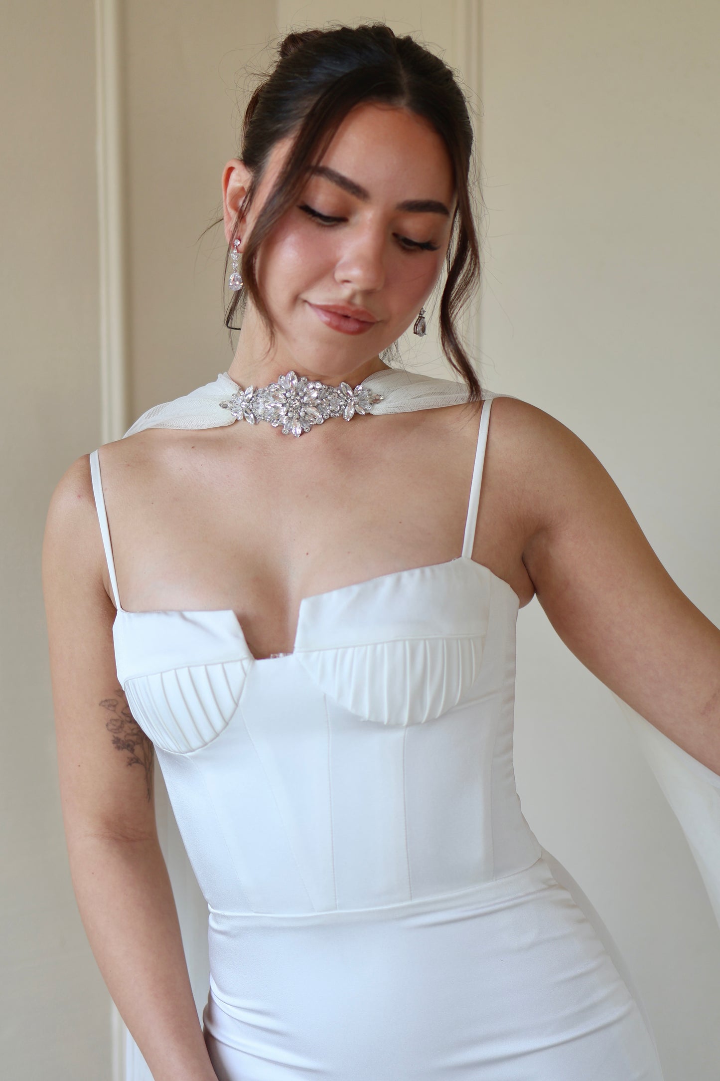 Crystal Choker Bridal Scarf