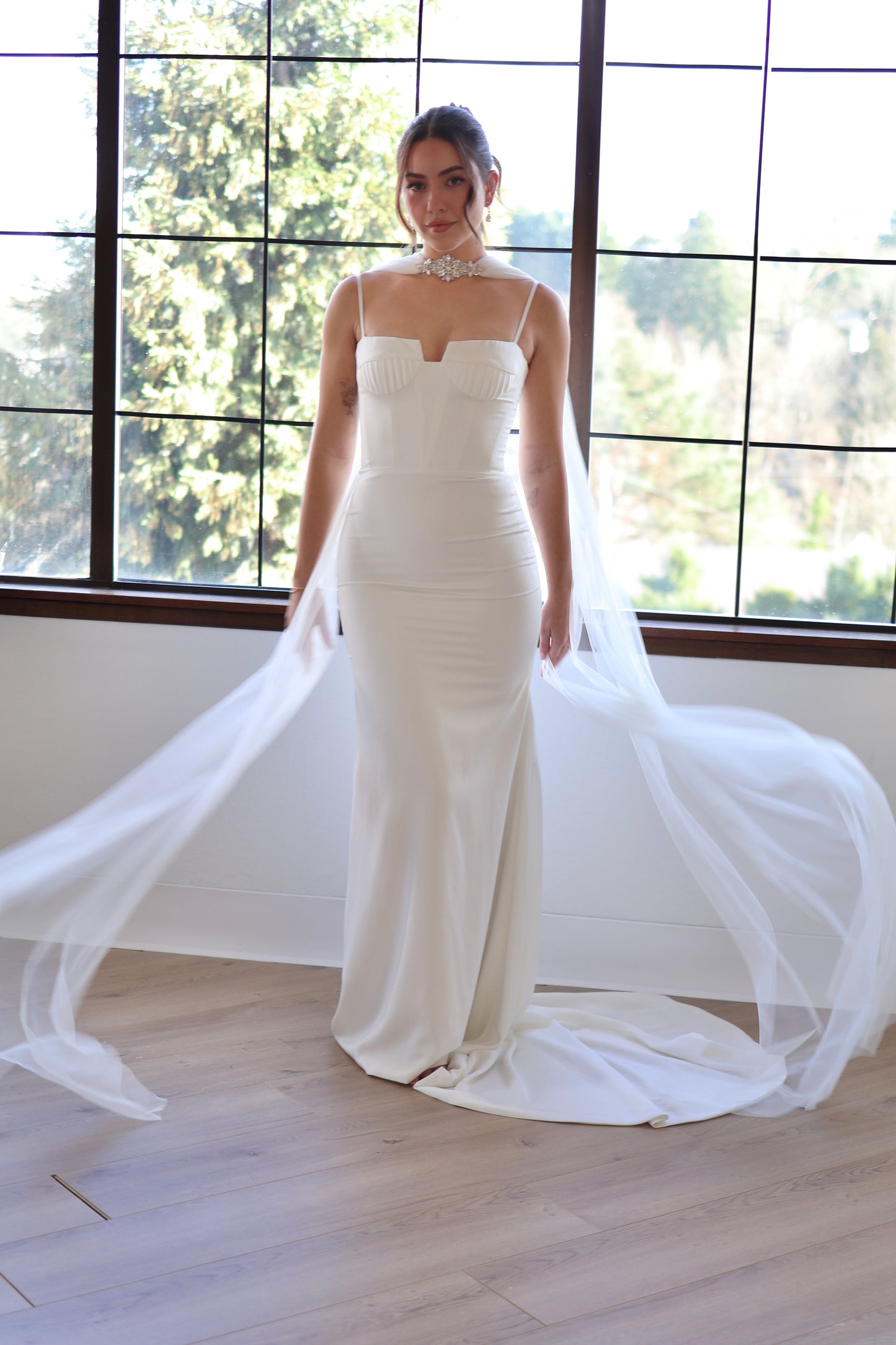 Crystal Choker Bridal Scarf