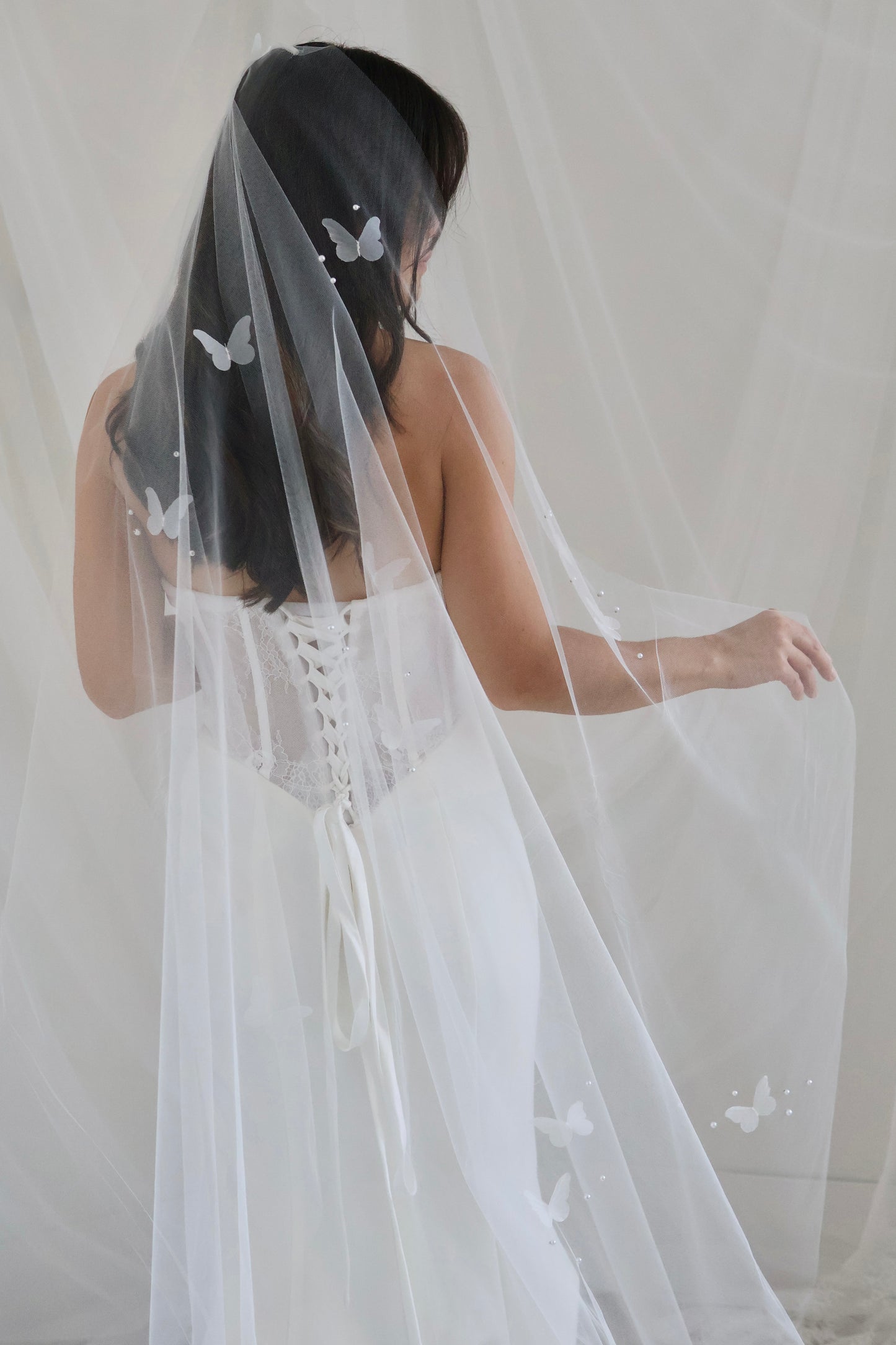 Butterfly Pearl Veil