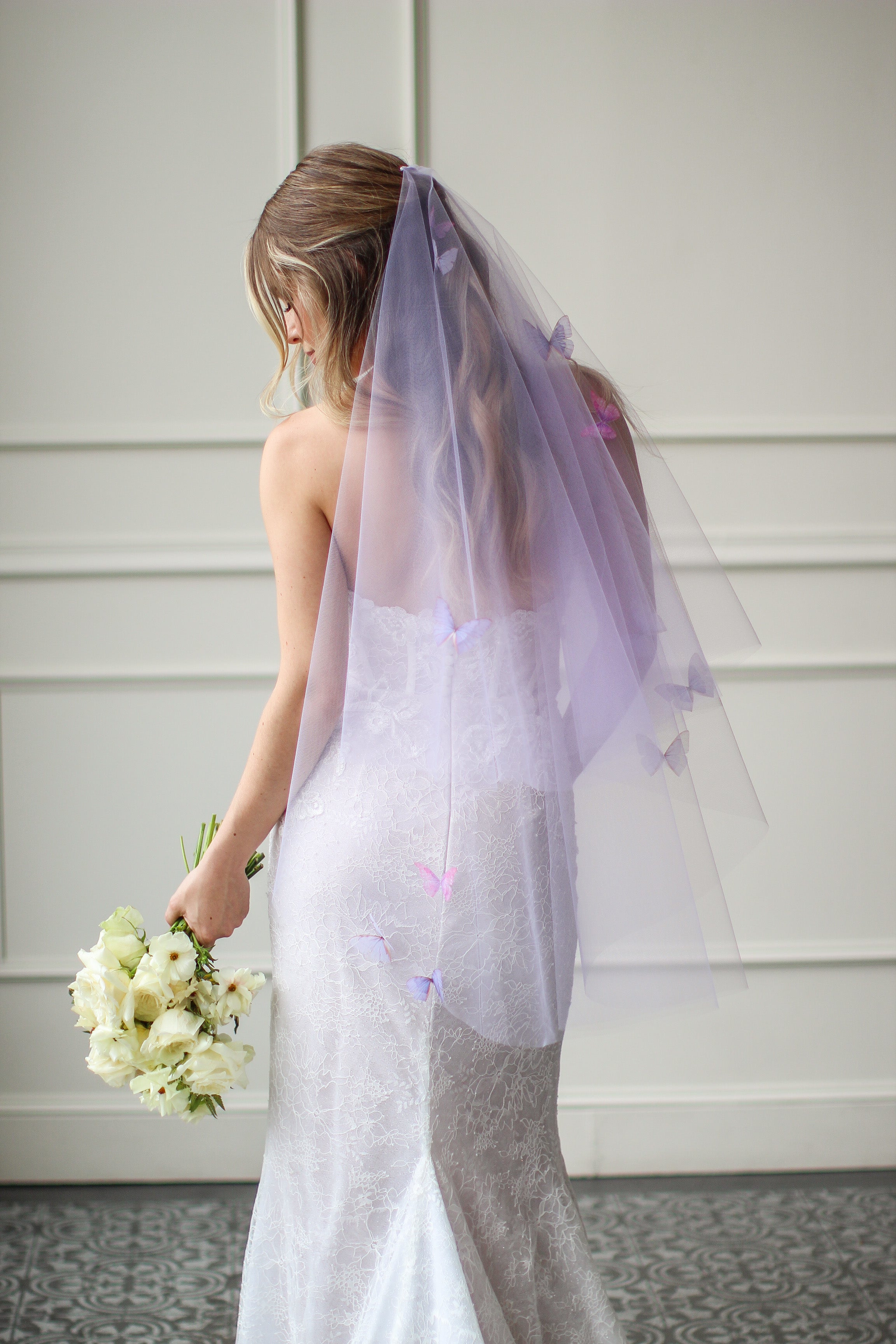 Purple Wedding Veil