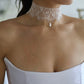 Lace Choker with Pearl Pendant