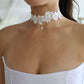 Lace Choker with Pearl Pendant