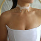Lace Choker with Pearl Pendant