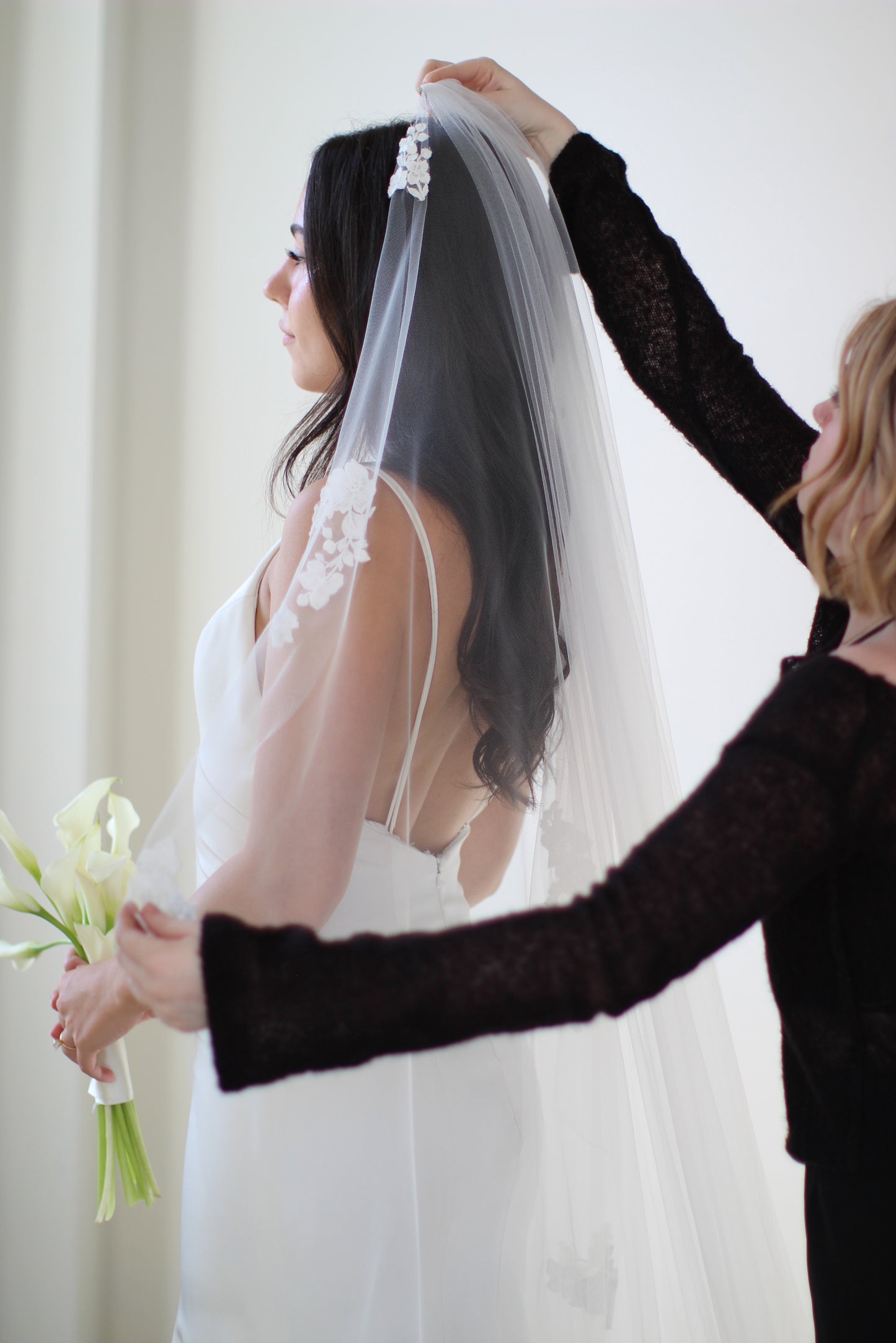 Romantic Floral Applique Veil