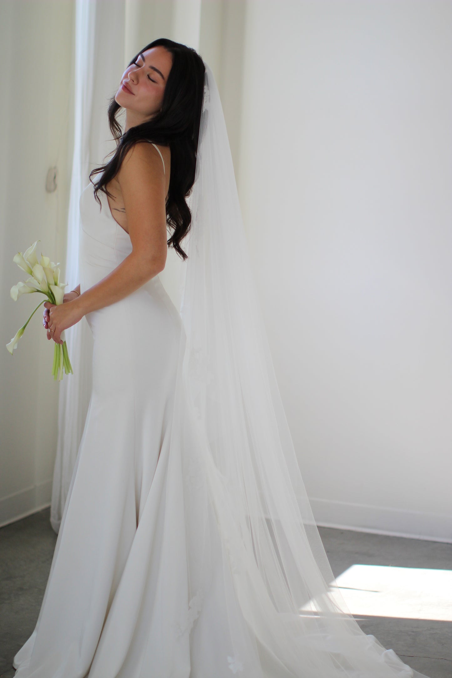 Romantic Floral Applique Veil