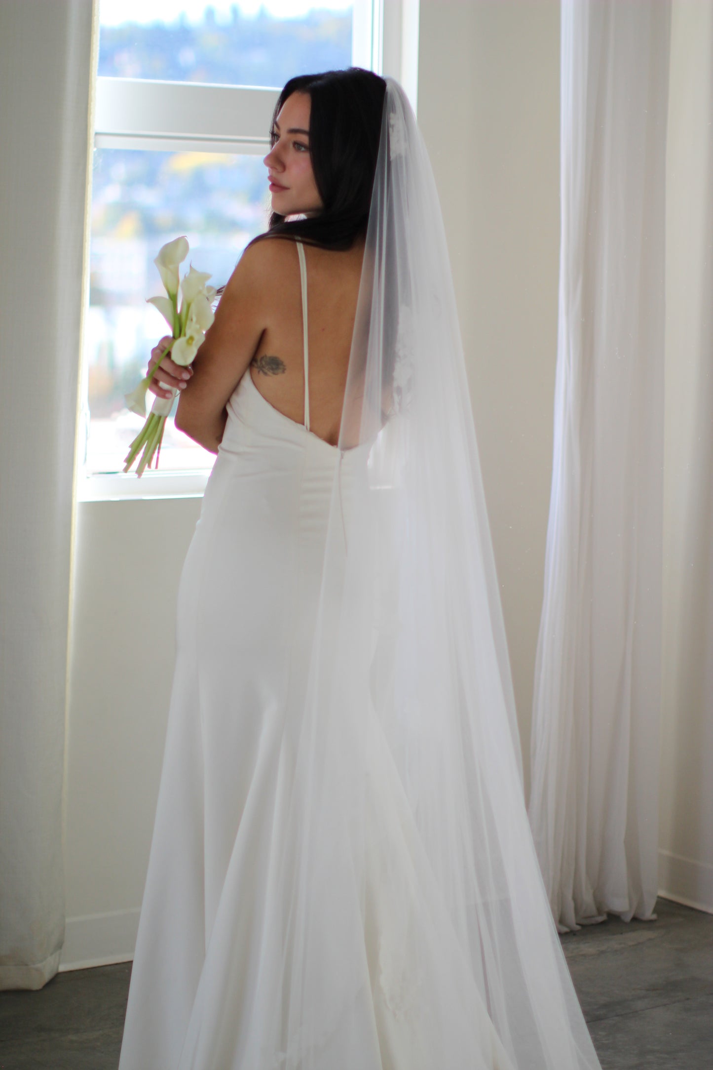 Romantic Floral Applique Veil