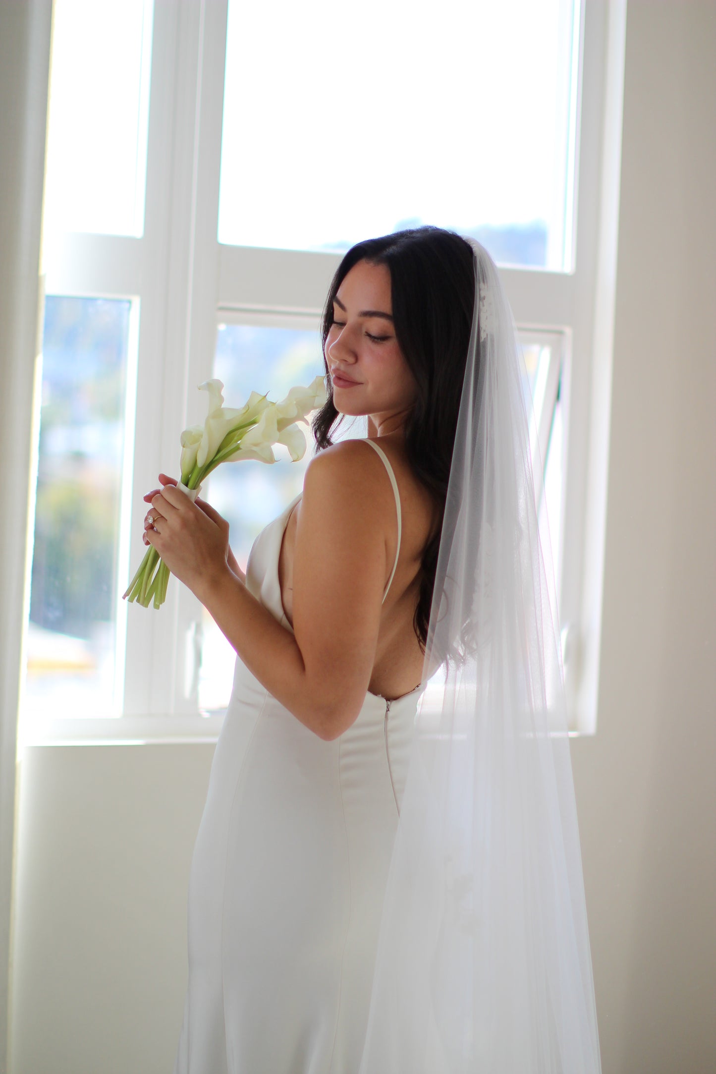 Romantic Floral Applique Veil