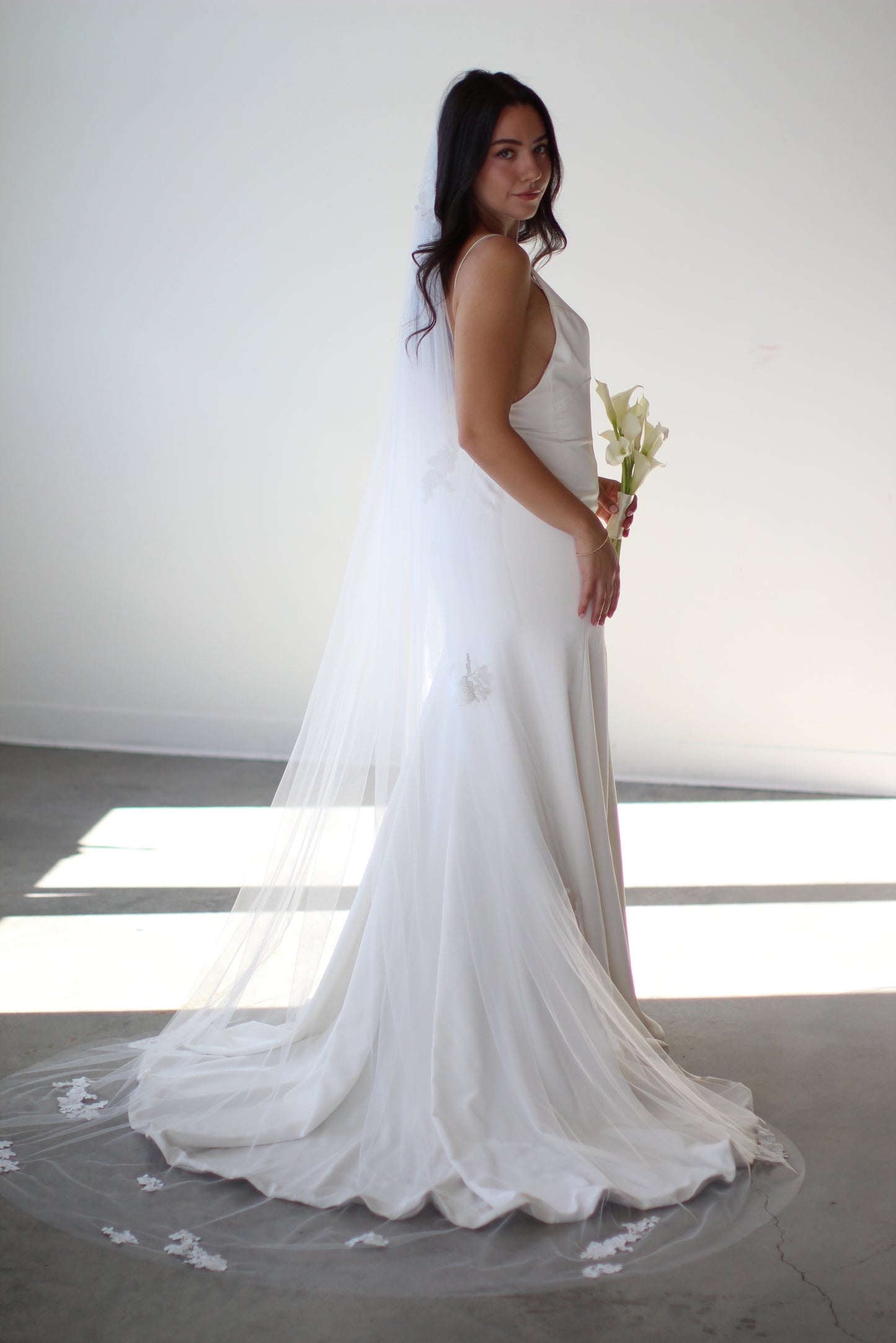 Romantic Floral Applique Veil