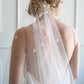 Delicate Pearl and Flower Wedding Veil