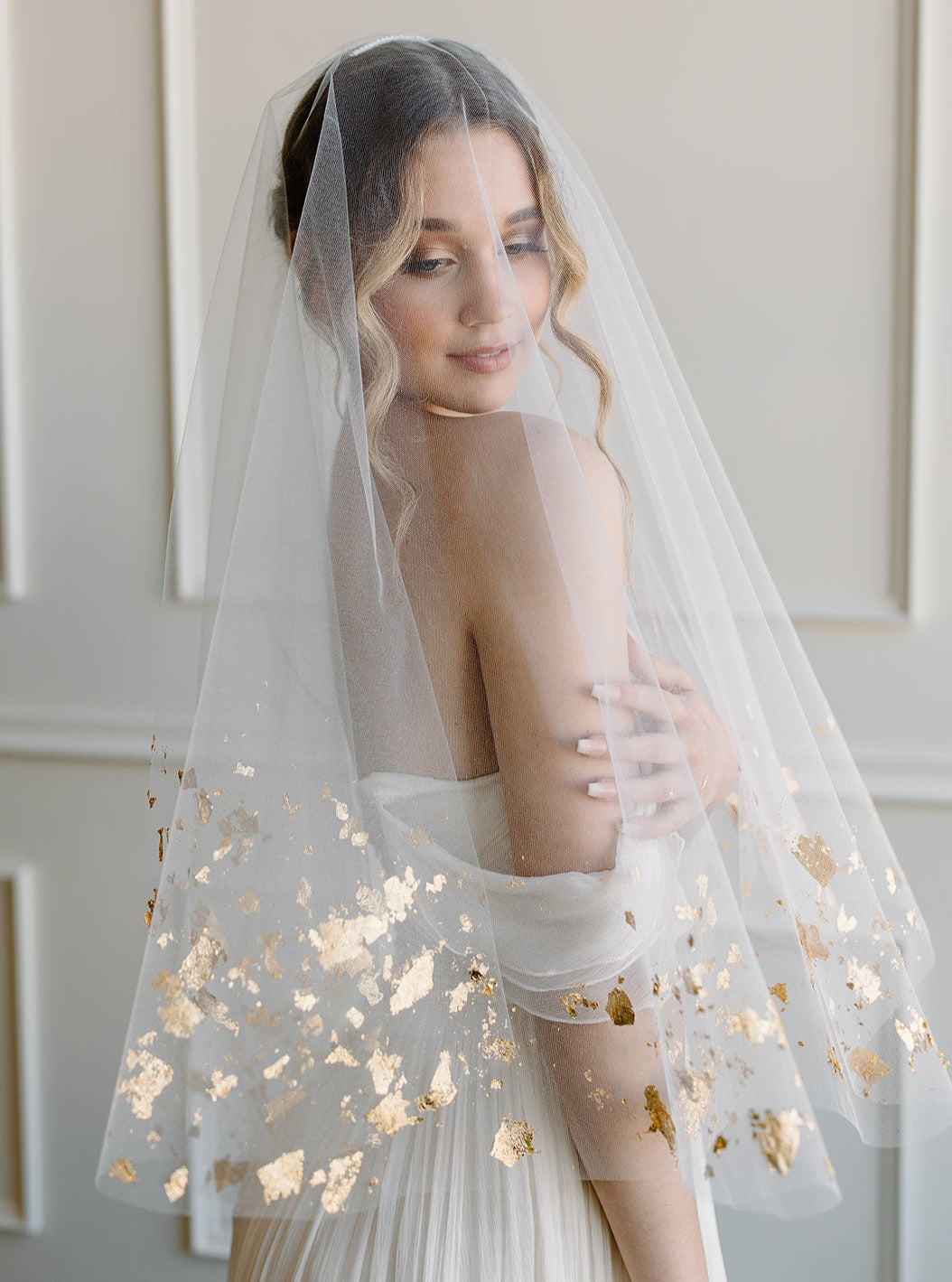 Gold bridal veil new arrivals