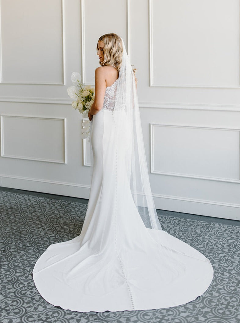 TailoredTulle Cascading Pearl Veil- Elbow, Fingertip, Waltz or Cathedral Length