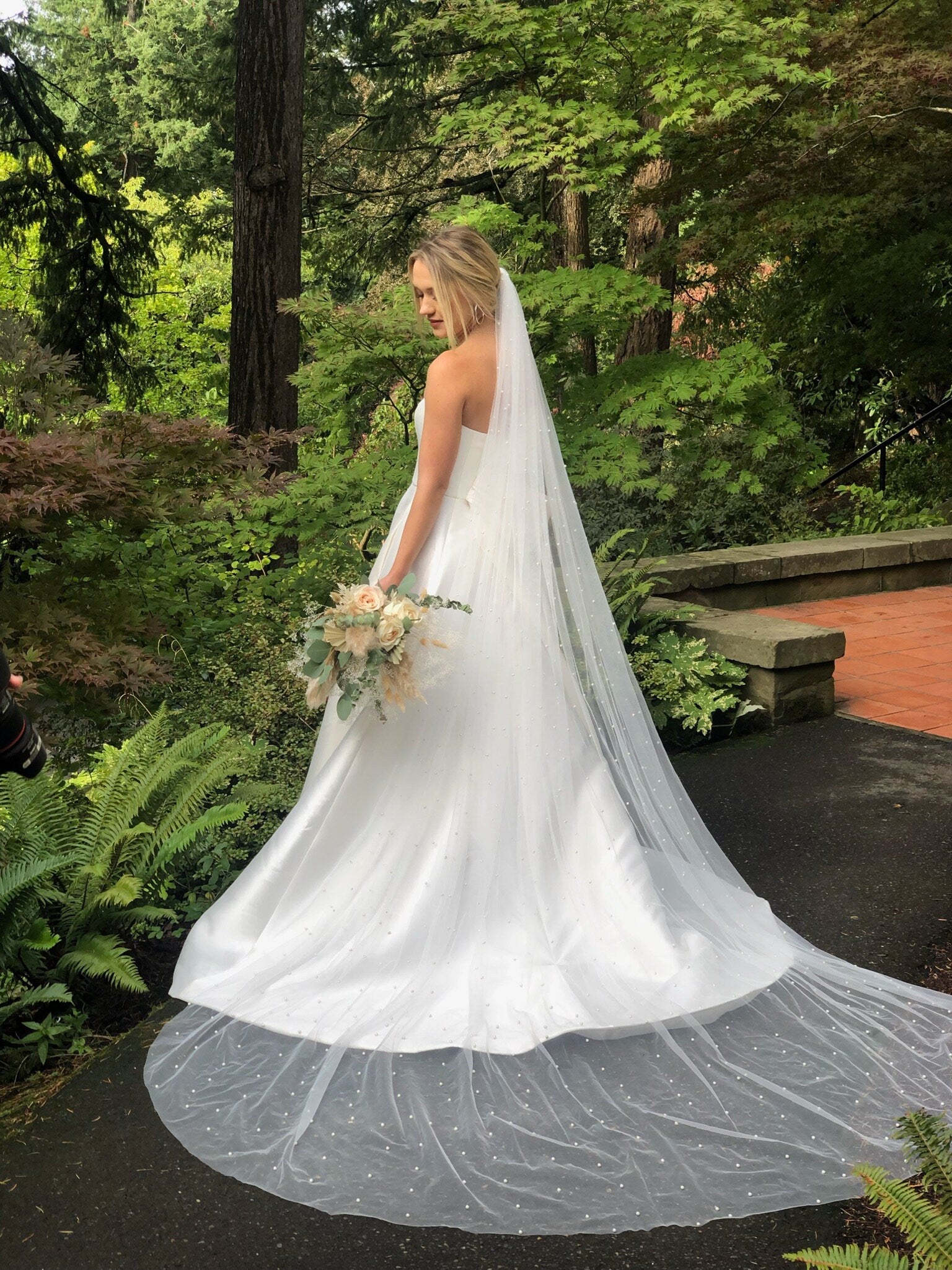 Symphony Bridal Pearl Veil Cathedral Length Wedding Dress Save 43% -  Stillwhite